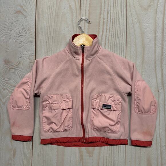 Patagonia Kids' Duality Reversible Toddlers Size XXS 3-4 Fleece Jacket Pink - Picture 6 of 10
